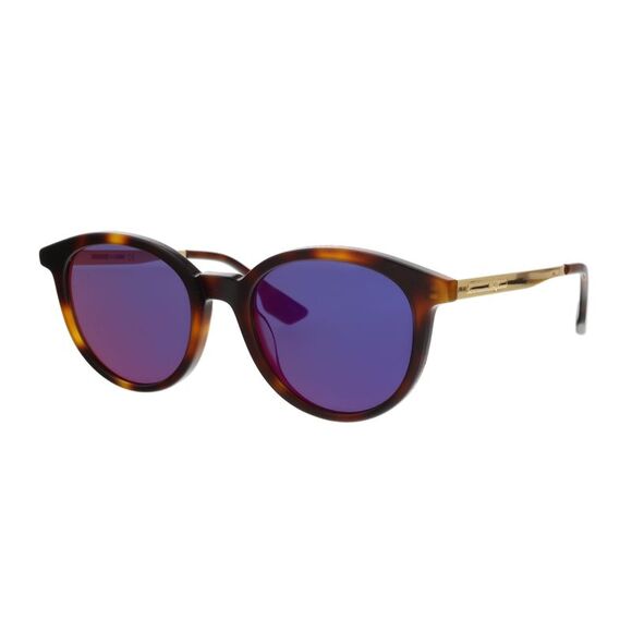 McQ MQ0069S-002 Havana Round Sunglasses